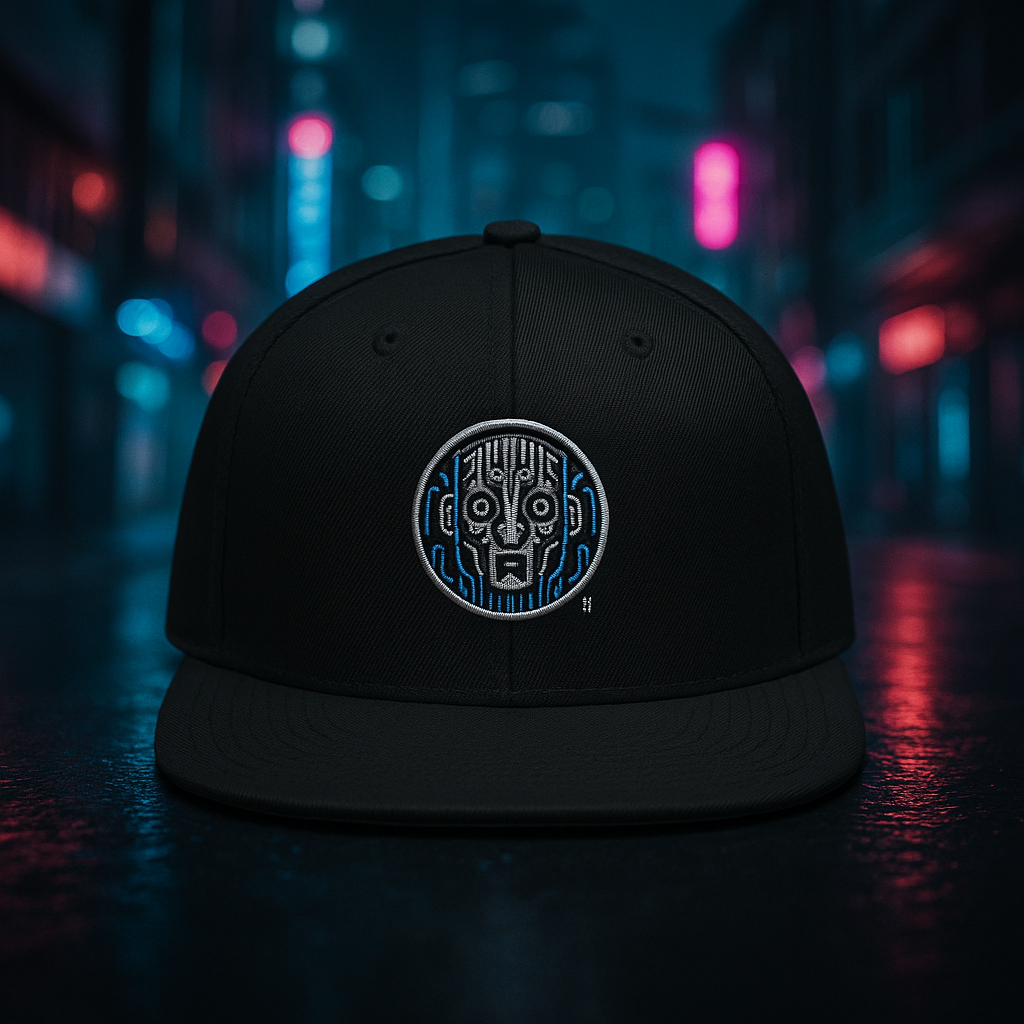 Custom Embroidered Snapback Hat | Otto Cap 125-978 | Personalized Flat Brim Hat | One Size Adjustable Cap | Custom Thread Color | Front Embroidery