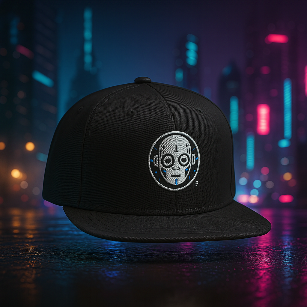 Custom Embroidered Snapback Hat | Otto Cap 125-978 | Personalized Flat Brim Hat | One Size Adjustable Cap | Custom Thread Color | Front Embroidery