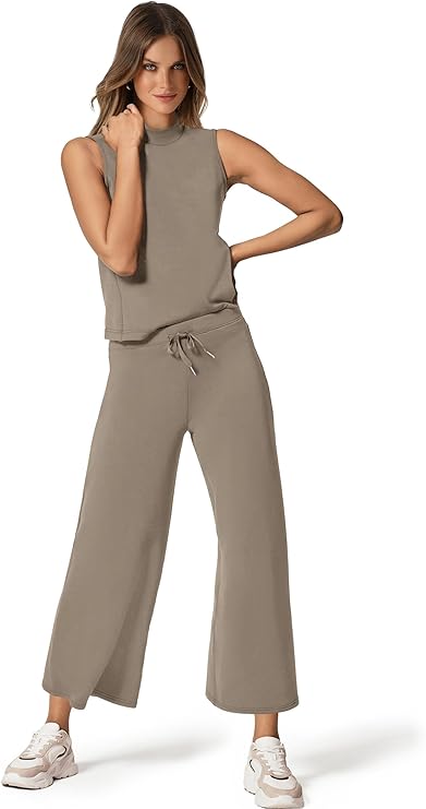 Women’s SAMPEEL Sleeveless Mock-Neck Lounge Set