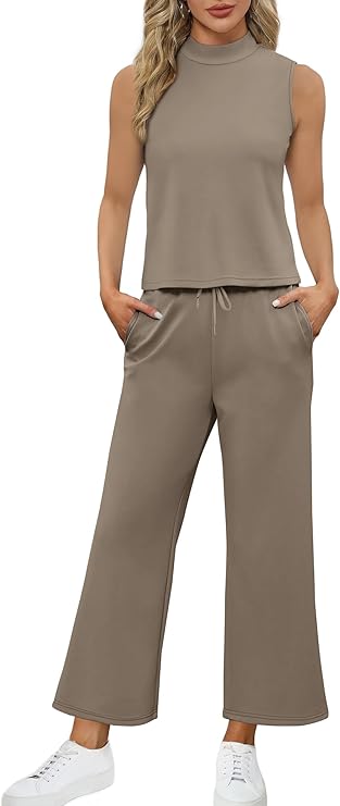 Women’s SAMPEEL Sleeveless Mock-Neck Lounge Set