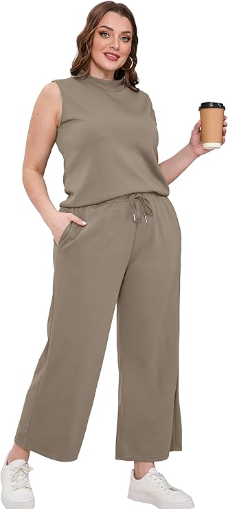 Women’s SAMPEEL Sleeveless Mock-Neck Lounge Set
