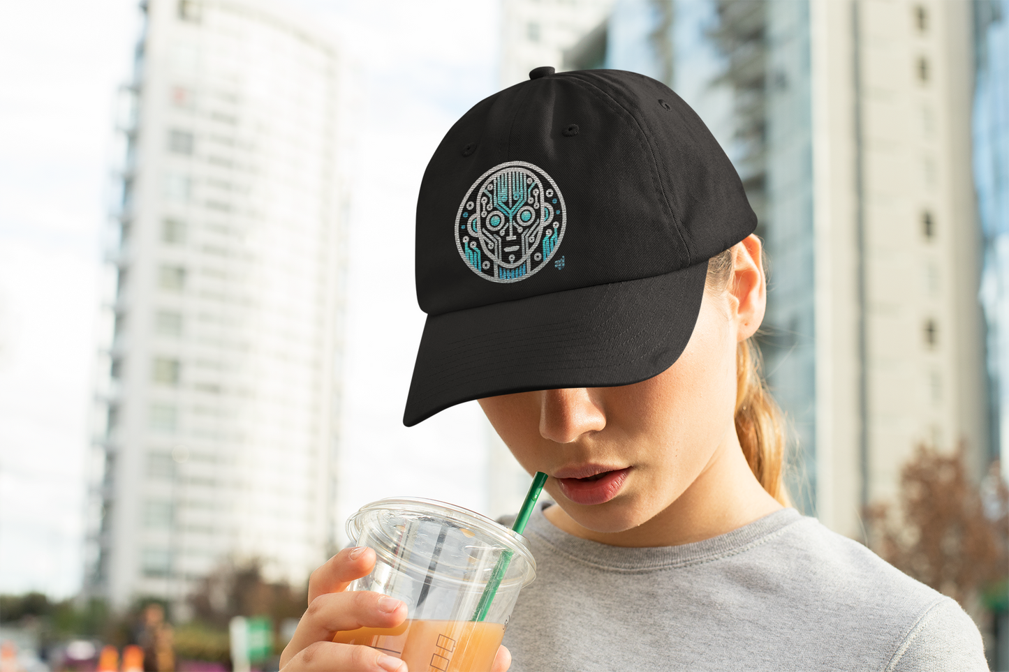 Custom Embroidered Snapback Hat | Otto Cap 125-978 | Personalized Flat Brim Hat | One Size Adjustable Cap | Custom Thread Color | Front Embroidery