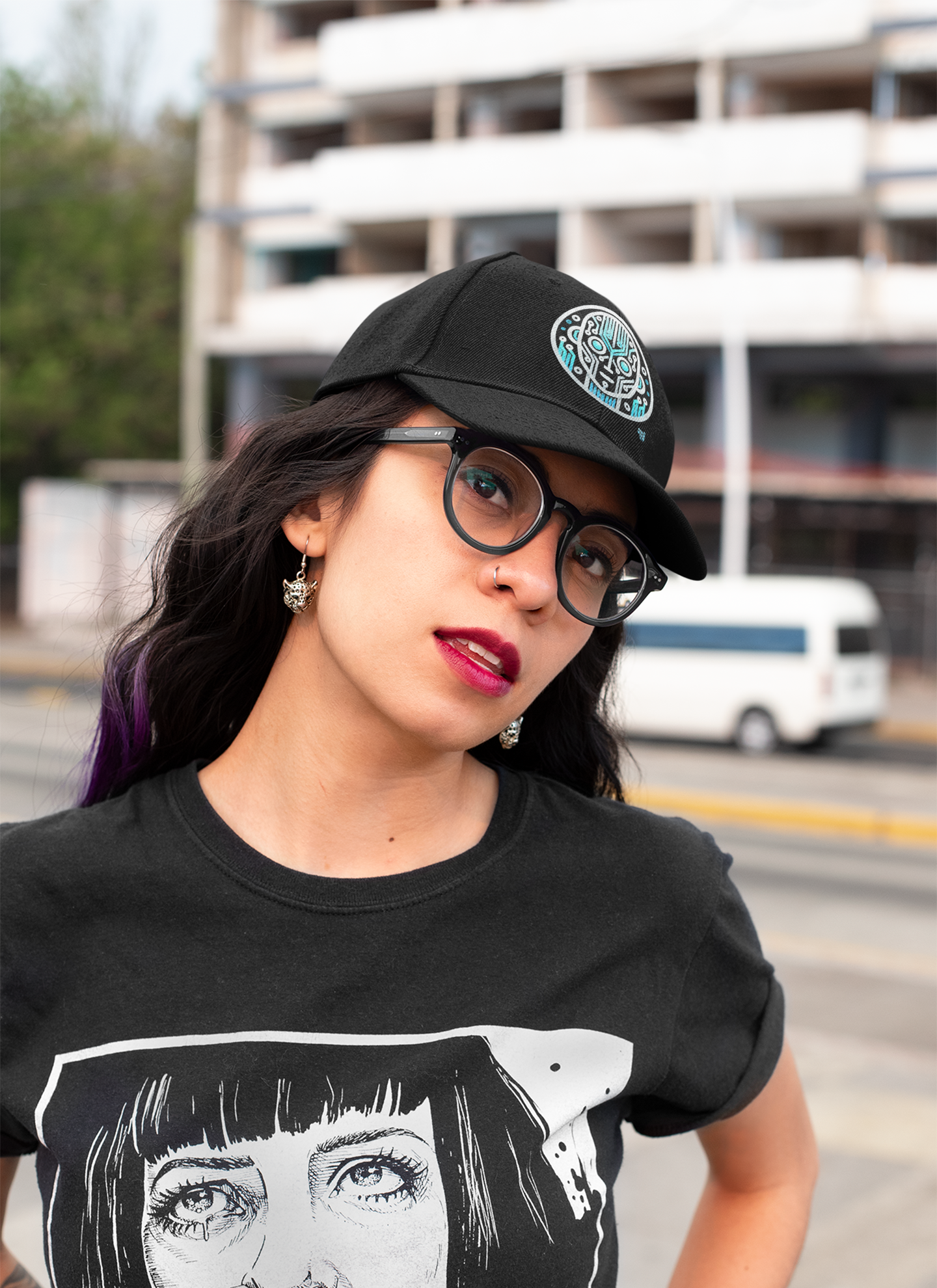 Custom Embroidered Snapback Hat | Otto Cap 125-978 | Personalized Flat Brim Hat | One Size Adjustable Cap | Custom Thread Color | Front Embroidery