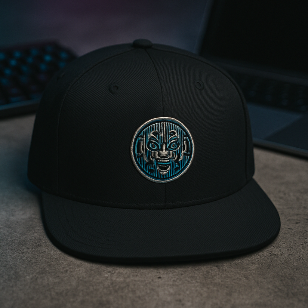 Custom Embroidered Snapback Hat | Otto Cap 125-978 | Personalized Flat Brim Hat | One Size Adjustable Cap | Custom Thread Color | Front Embroidery